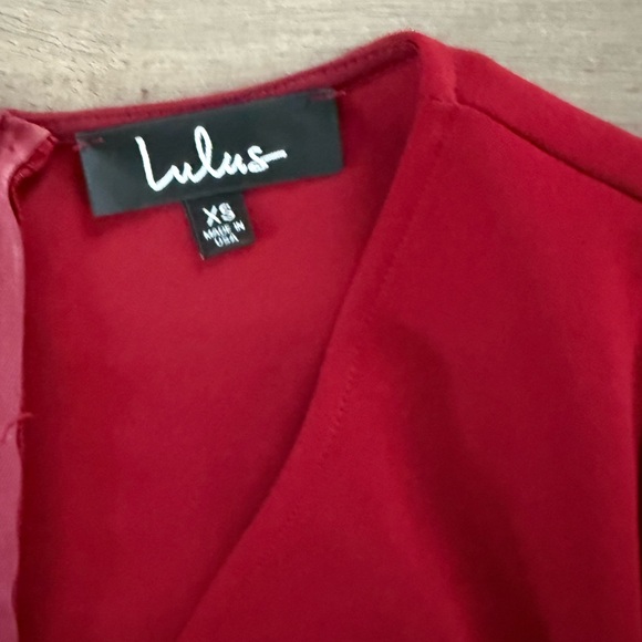 Lulu's Dark Red Long Sleeve Bodycon Dress - Picture 5 of 15